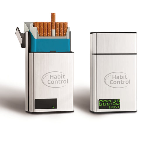 Habit Control Timed Cigarette Case on white background