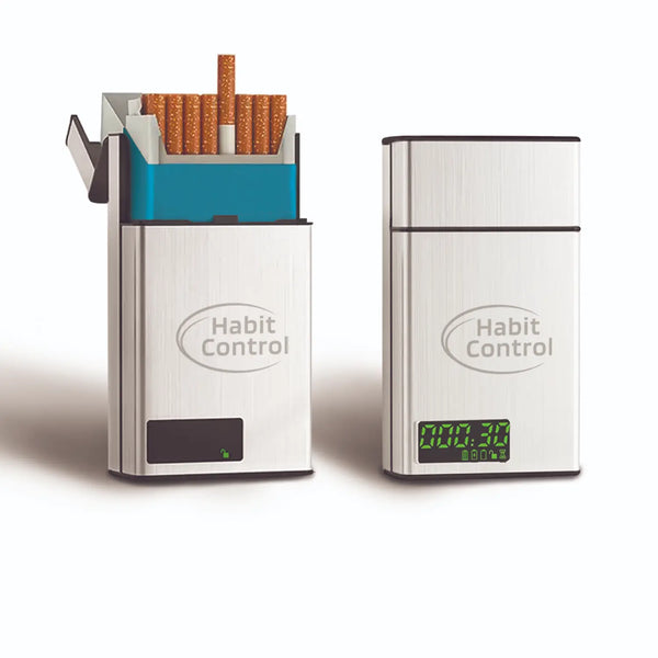Habit Control Timed Cigarette Case on white background

