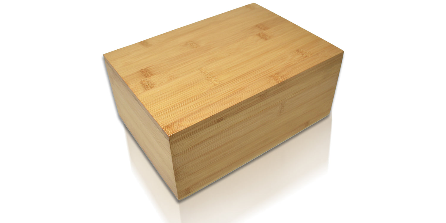 Bamboo wood lockable box large