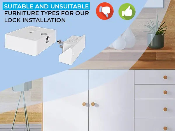 Suitable & unsuitable furniture types for Habit Control smart lock installation