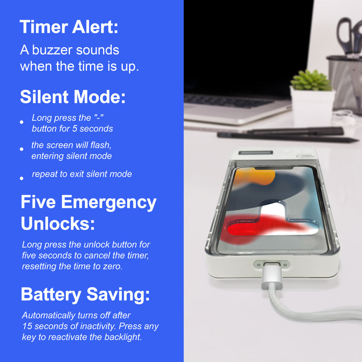 Phone Lock Box Timer, Cell Phone Lockbox, Time Locker Phone Addiction ...