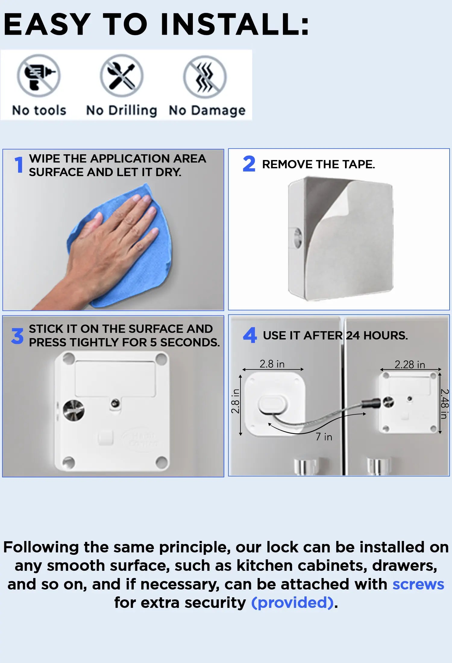 Bluetooth Refrigerator Lock with Timer for Adults